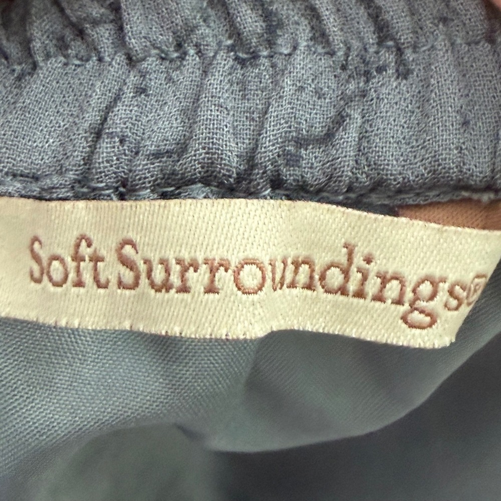 Soft Surroundings Sz XL Embroidered Floral Flowy Pull On Maxi Skirt Whimsical - Picture 5 of 6